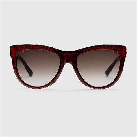 gucci glitter cat eye sunglasses